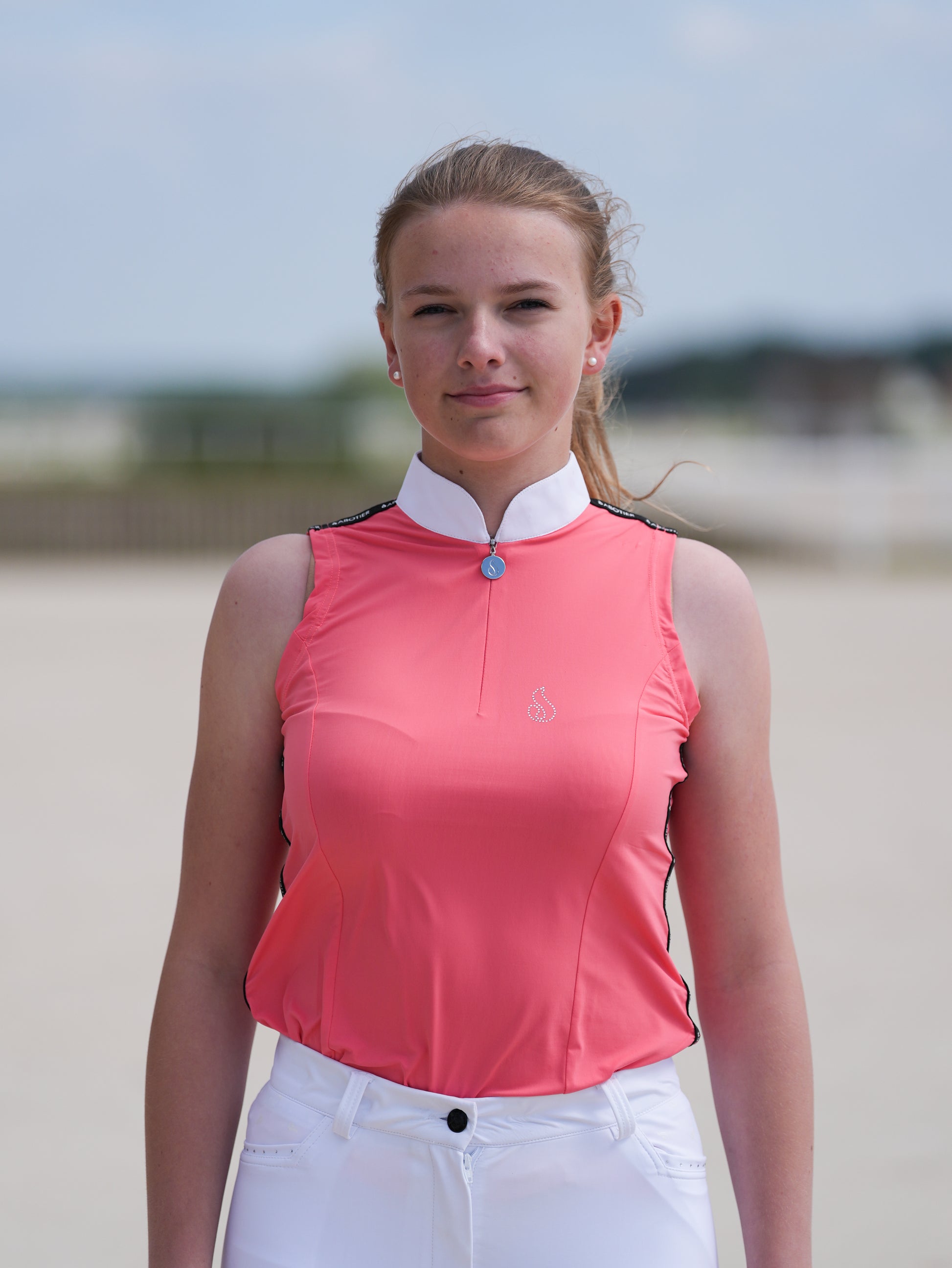 Polo d'entrainement femme Manon Rose