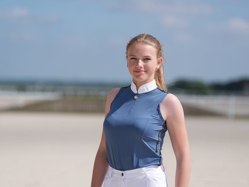 Polo d'entrainement femme Manon Bleu