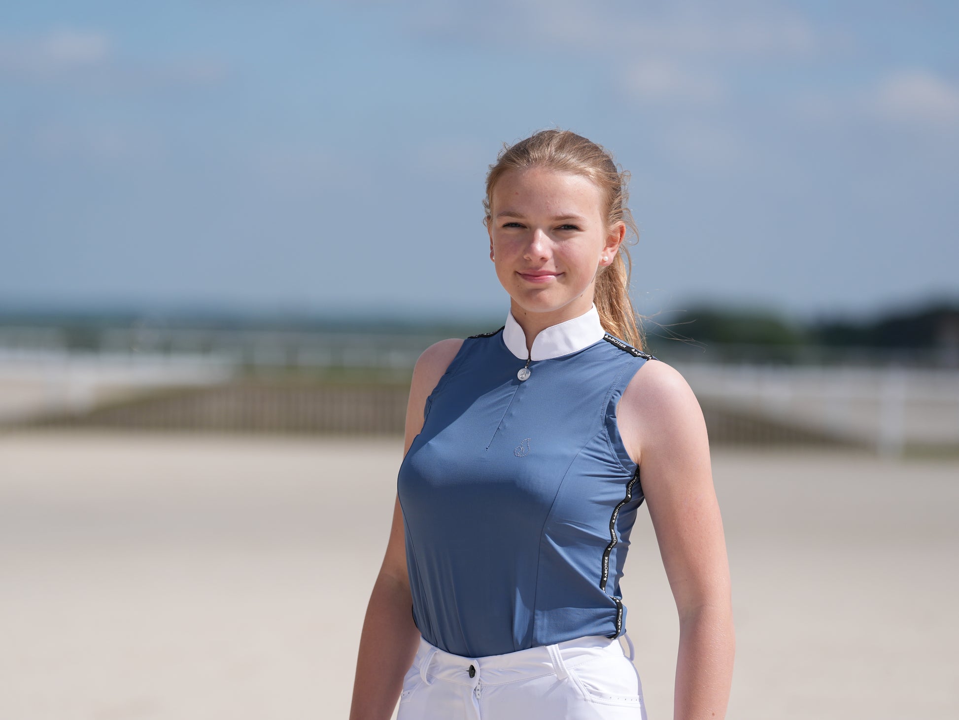 Polo d'entrainement femme Manon Bleu