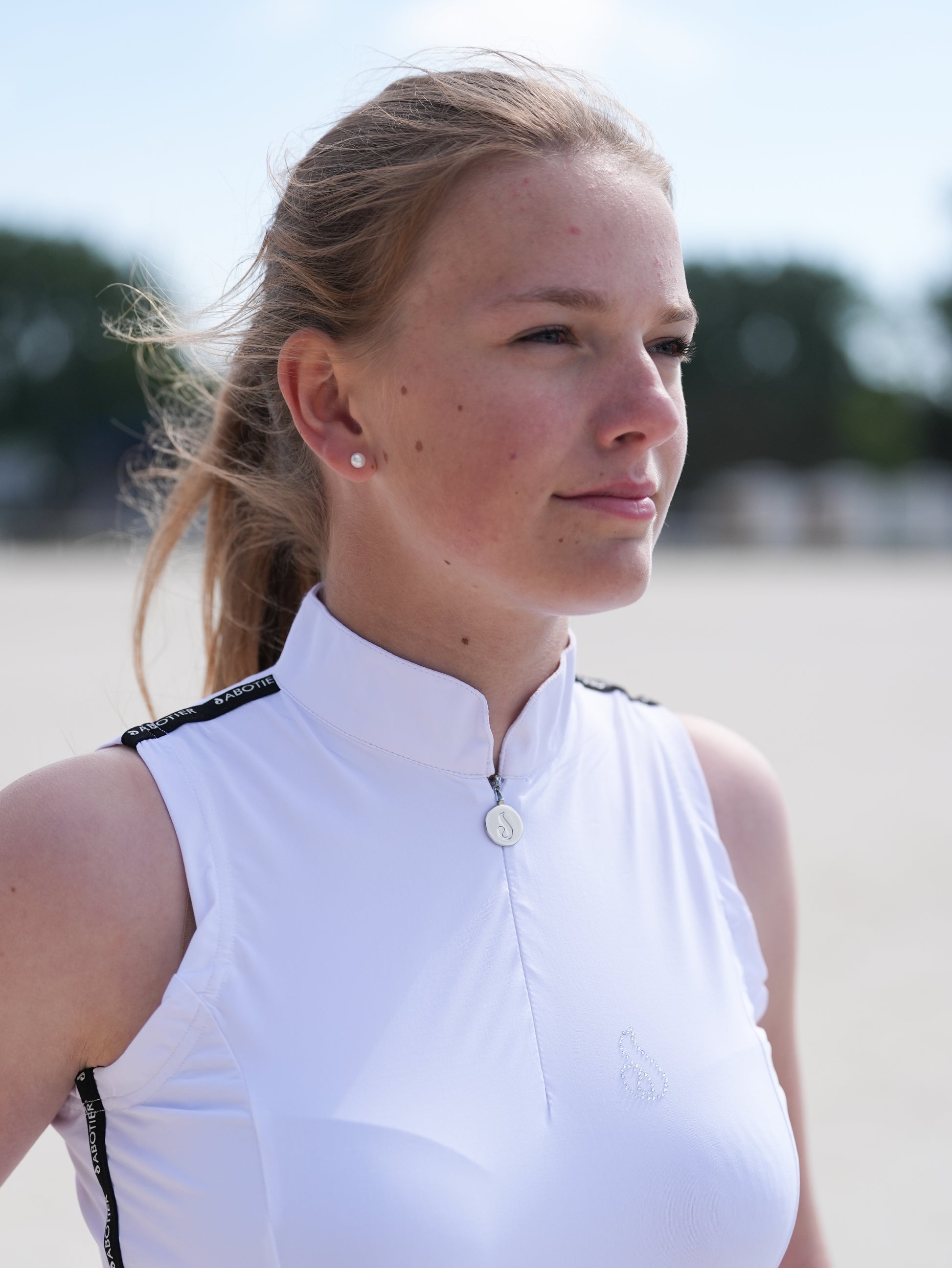 Polo d'entrainement femme Manon Blanc