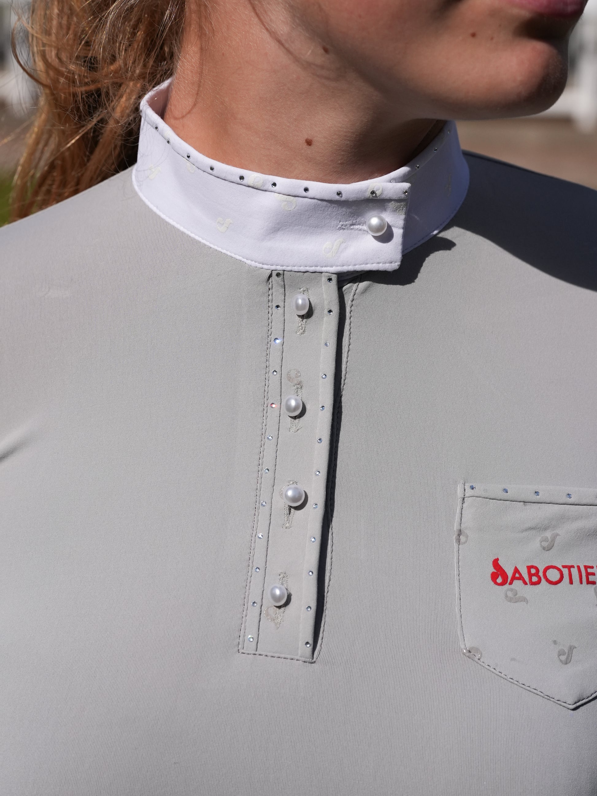 Polo femme Estelle Gris